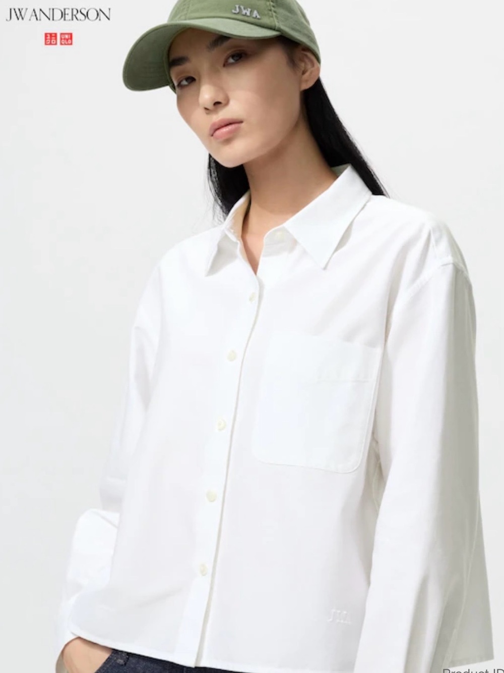 JW Anderson Uniqlo Women’s Oxford White Button-Down Shirt
